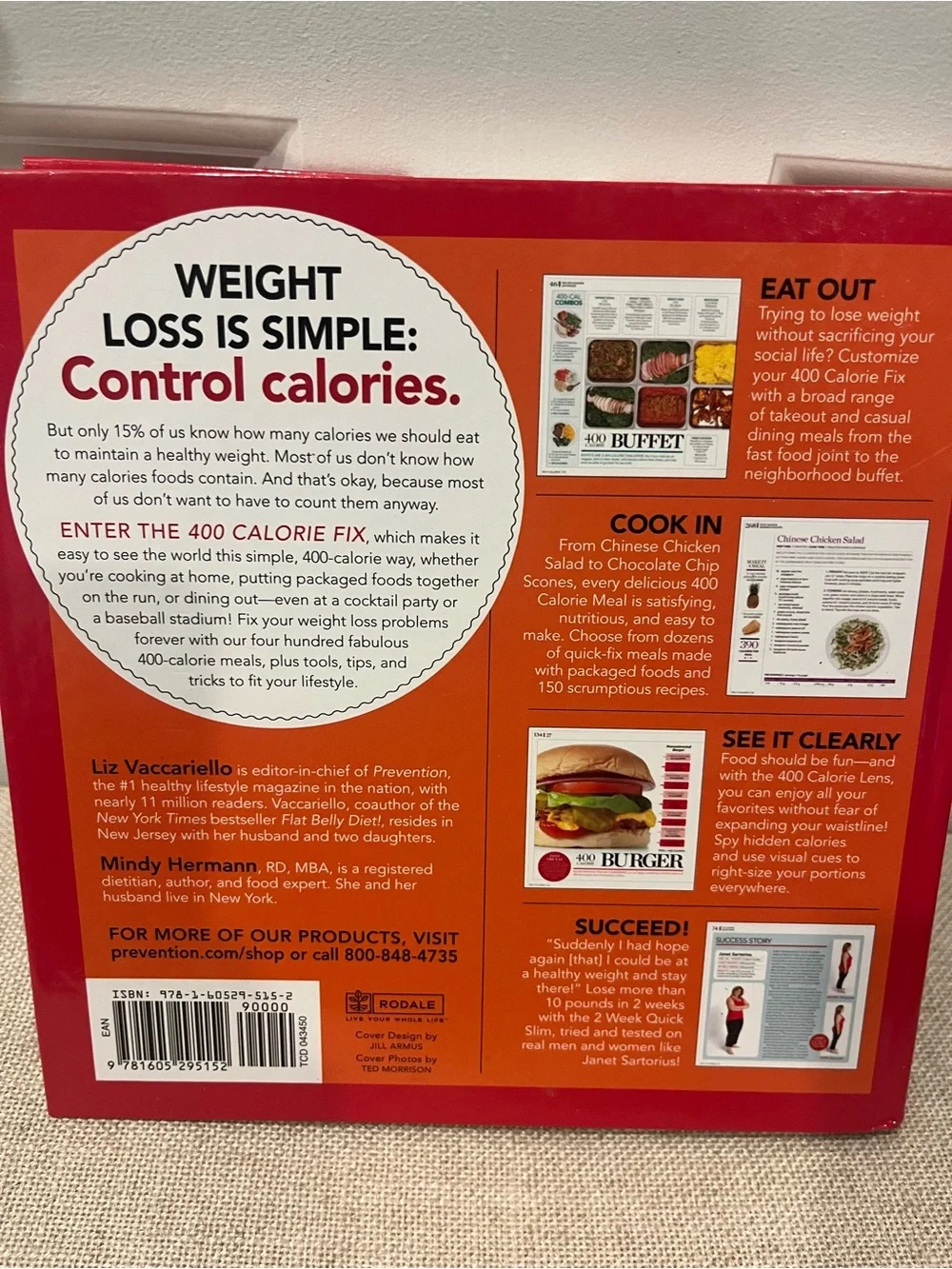 PRE-OWNED 400 CALORIE FIX COOKBOOK- HARDCOVER